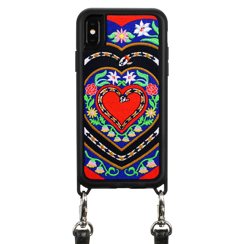 Tyrolean Embroidered Case with Strap