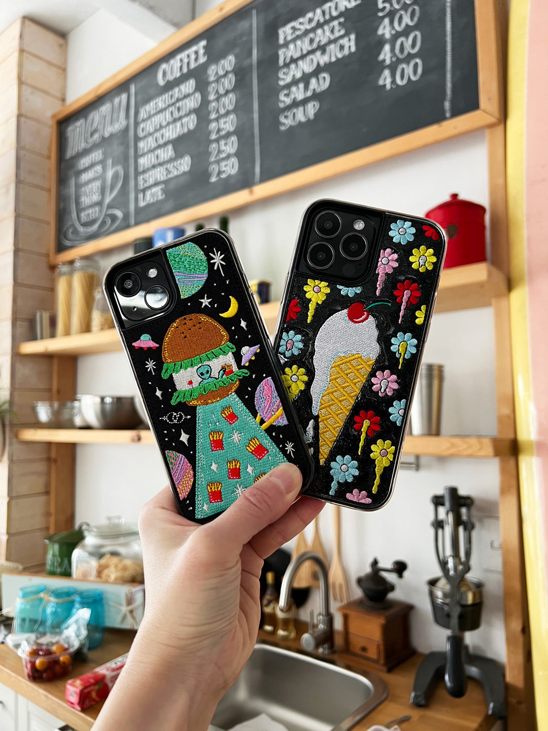 Fries Embroidered Case
