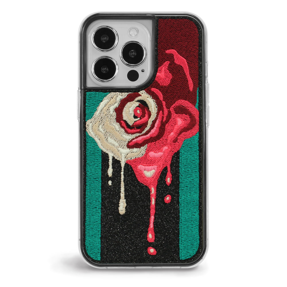 slutningen Slikke indrømme Melty Rose Embroidered iPhone Case - ZERO GRAVITY