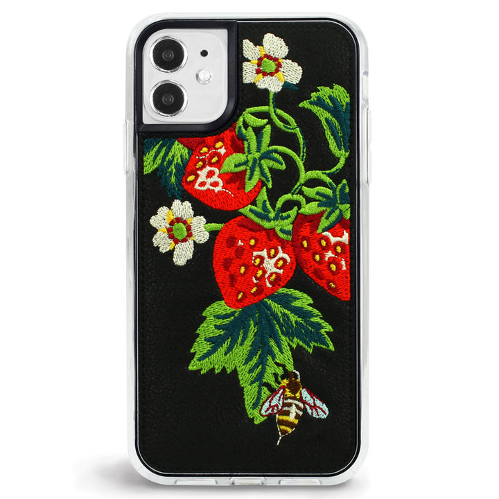 Strawberry Honey Embroidered Case