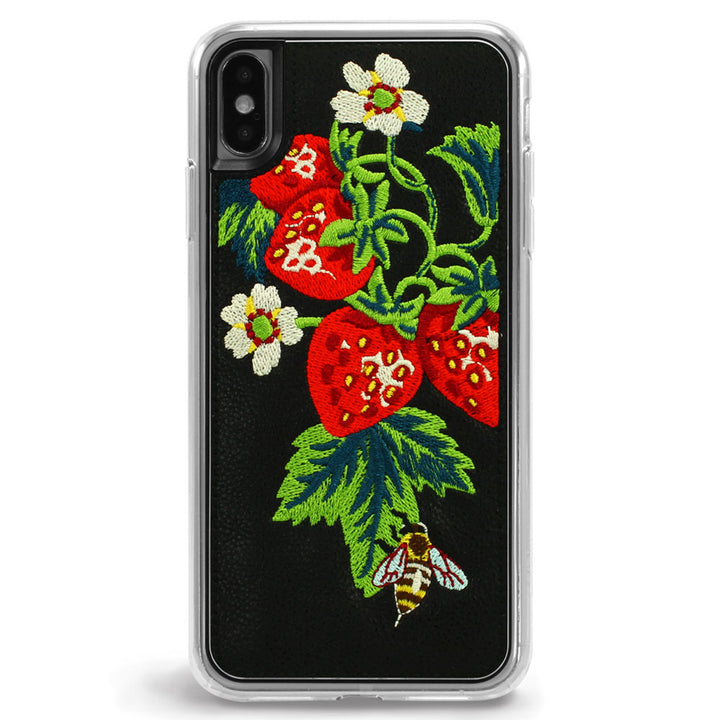 Strawberry Honey Embroidered Case