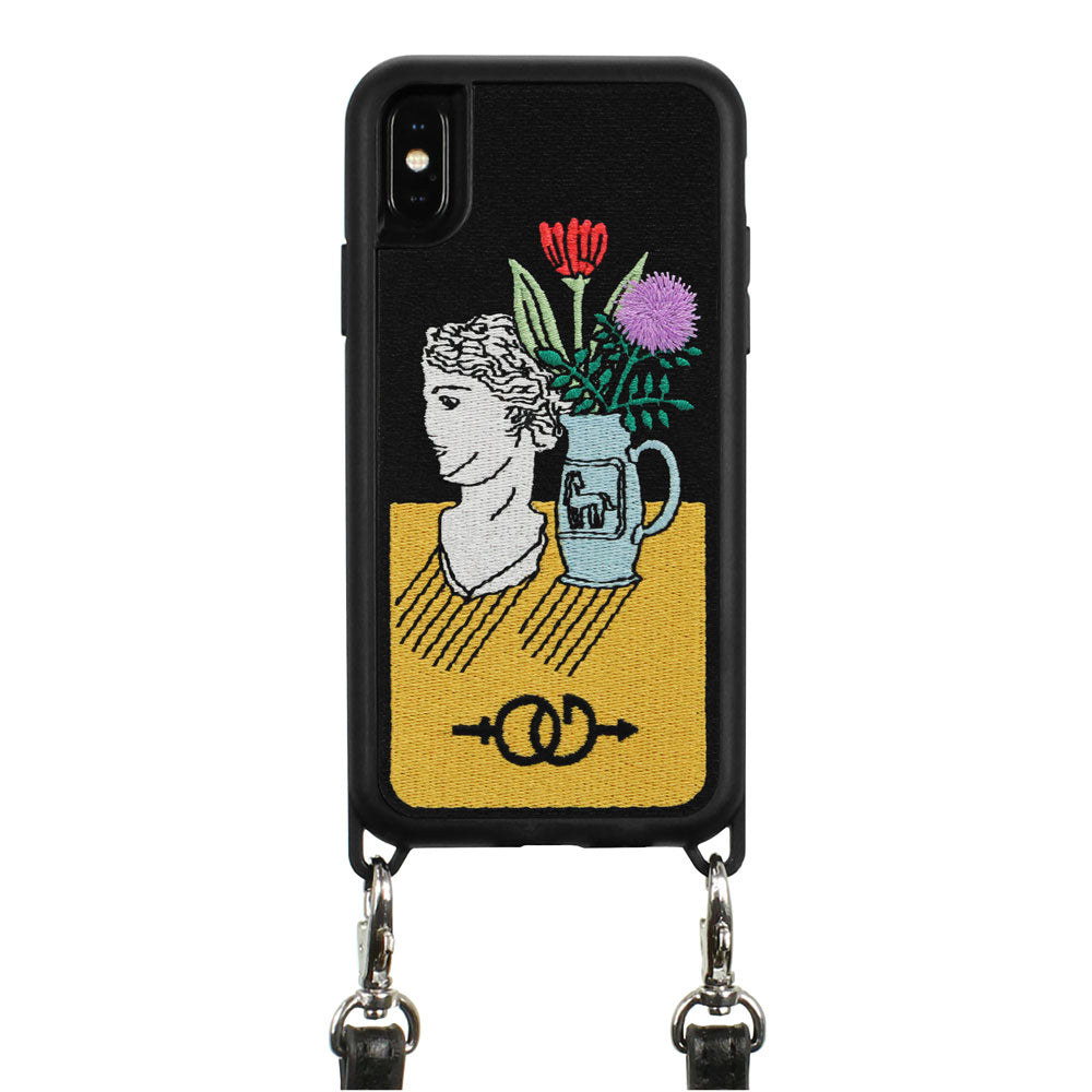 Profile Embroidered Case with Strap